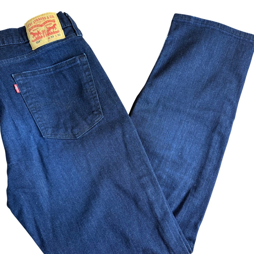Levi Strauss‎ 514 Jeans Dark Wash Straight Leg Mens W33 L32 Denim Pants